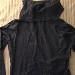 Blue big neck sweater light weight